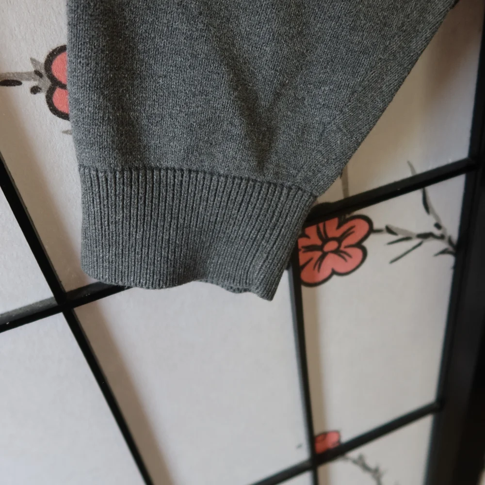 Tasso Elba Gray Quarter Zip Sweater with Stand-Up Collar Size XL